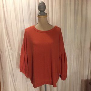 NWT Burnt Orange Dolman Top Short Sleeve Blouse/Shirt/Top